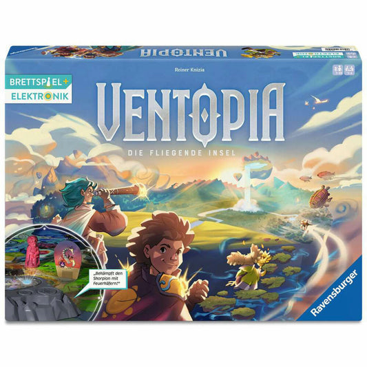 Ravensburger Ventopia, Brettspiel, Spiel mit Elektronik, Familienspiel, ab 7 Jahren, 24582