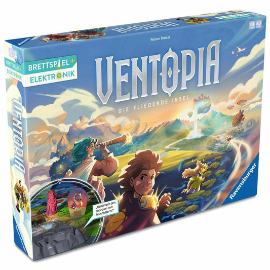 Ravensburger Ventopia, Brettspiel, Spiel mit Elektronik, Familienspiel, ab 7 Jahren, 24582