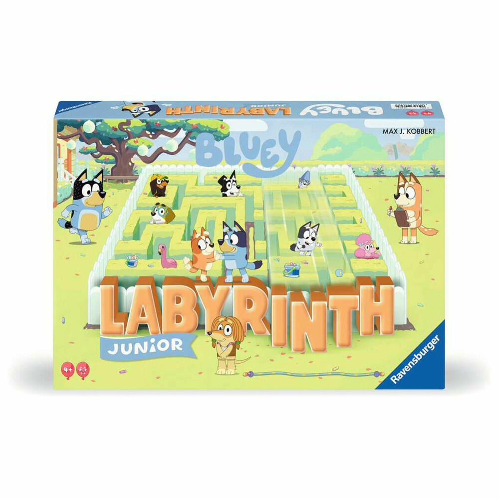 Ravensburger Bluey: Junior Labyrinth, Brettspiel, Familienspiel, ab 4 Jahren, 24711