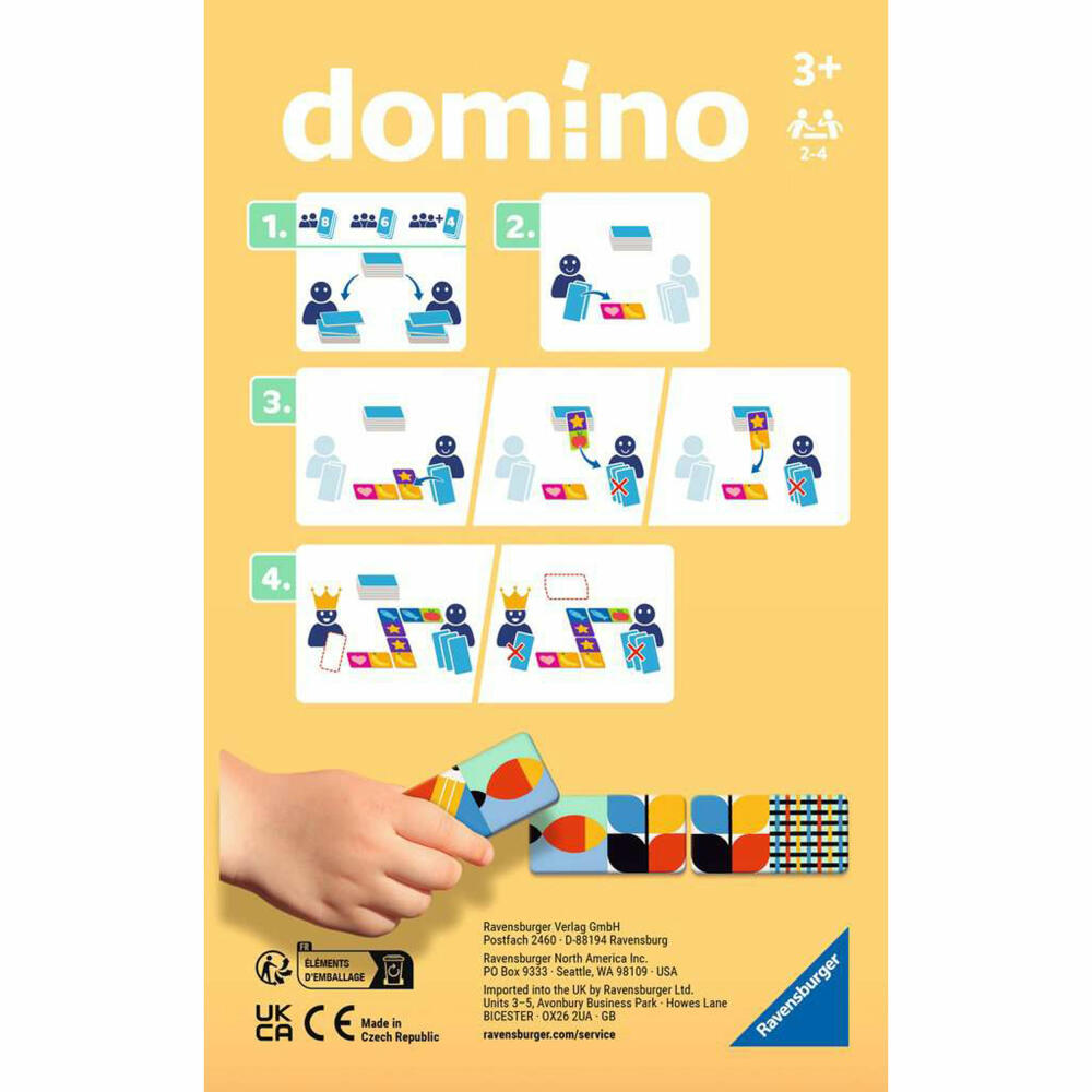 Ravensburger Bluey Domino, Legespiel, Dominokarten, Kartenspiel, ab 3 Jahren, 24902