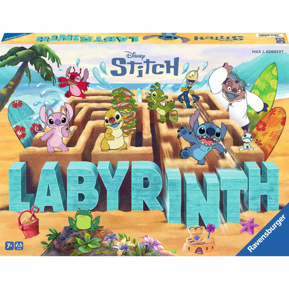 Ravensburger Disney Stitch Labyrinth, Das verrückte Labyrinth, Brettspiel, Denkspiel, ab 7 Jahren, 24943