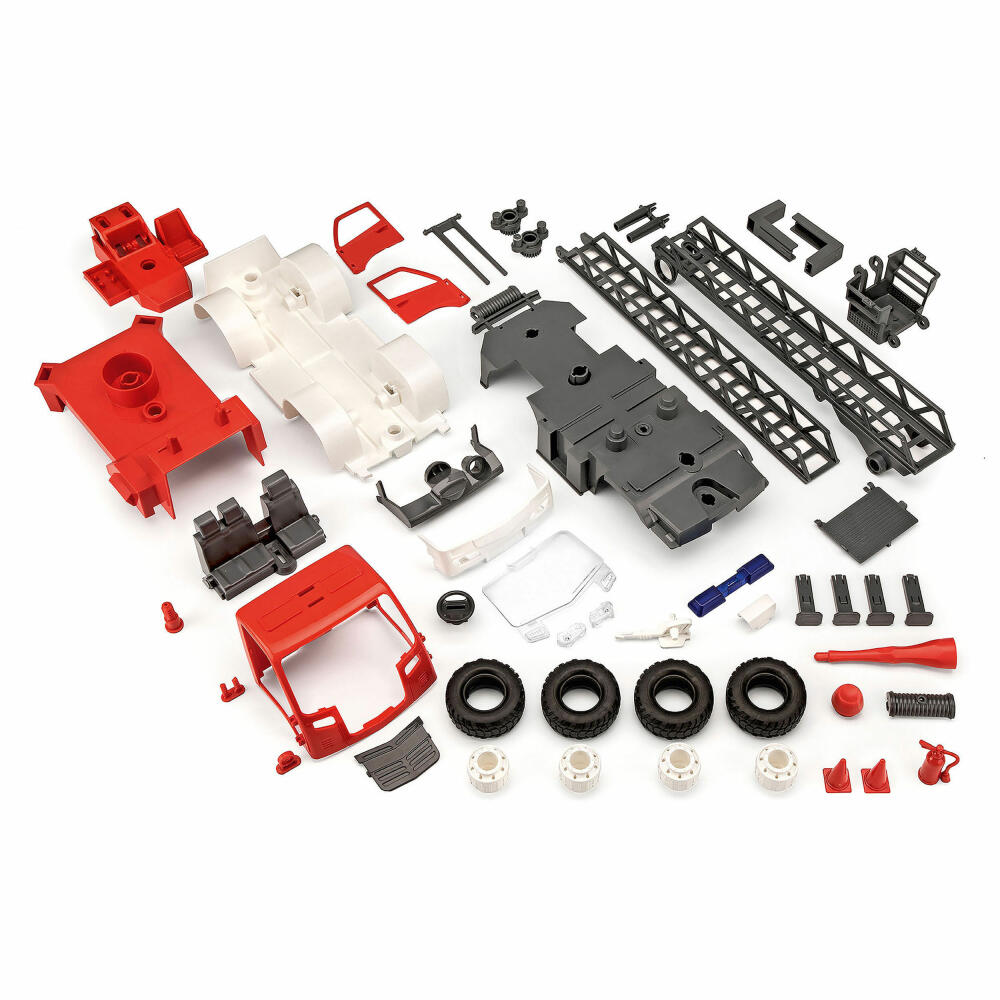 Revell First Construction Feuerwehrauto Leiterwagen, Feuerwehr Auto, Modellbausatz für Kinder, 74 Teile, ab 4 Jahre, 00914
