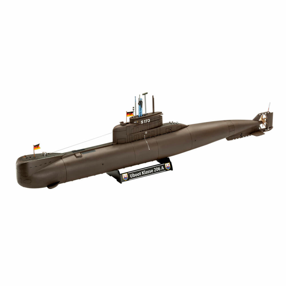 Revell Schiff-Modellbausatz 70 Jahre Bundeswehr: Wilhelm Bauer, Type 206A, Type 212A, U-Boot, 1:144, 05186