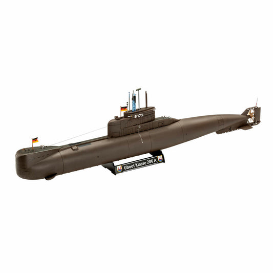 Revell Schiff-Modellbausatz 70 Jahre Bundeswehr: Wilhelm Bauer, Type 206A, Type 212A, U-Boot, 1:144, 05186
