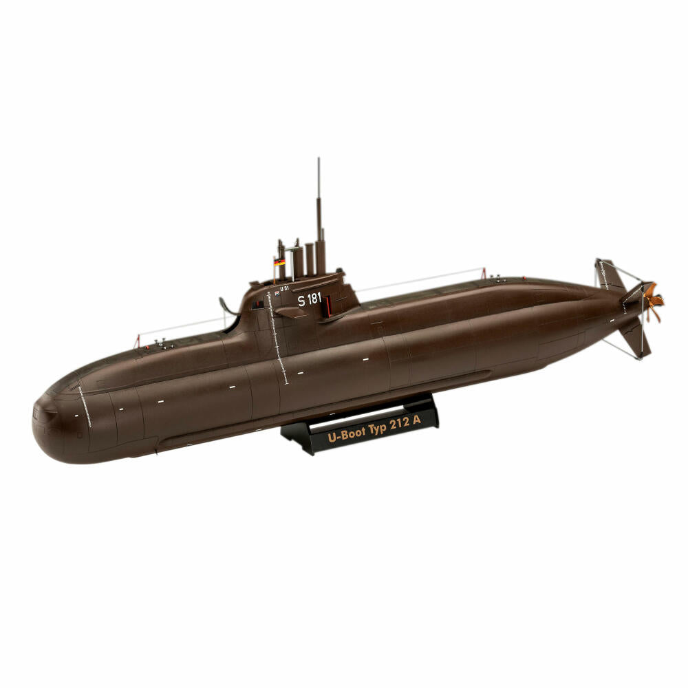 Revell Schiff-Modellbausatz 70 Jahre Bundeswehr: Wilhelm Bauer, Type 206A, Type 212A, U-Boot, 1:144, 05186