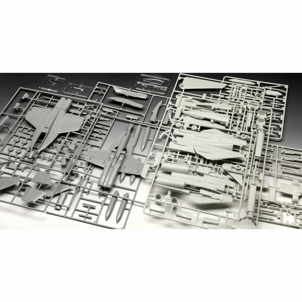 Revell model kit Movie Set TOP GUN, F-14D Super Tomcat, F/A-18E Super Hornet, model kit, 202 parts, from 12 years, 05677