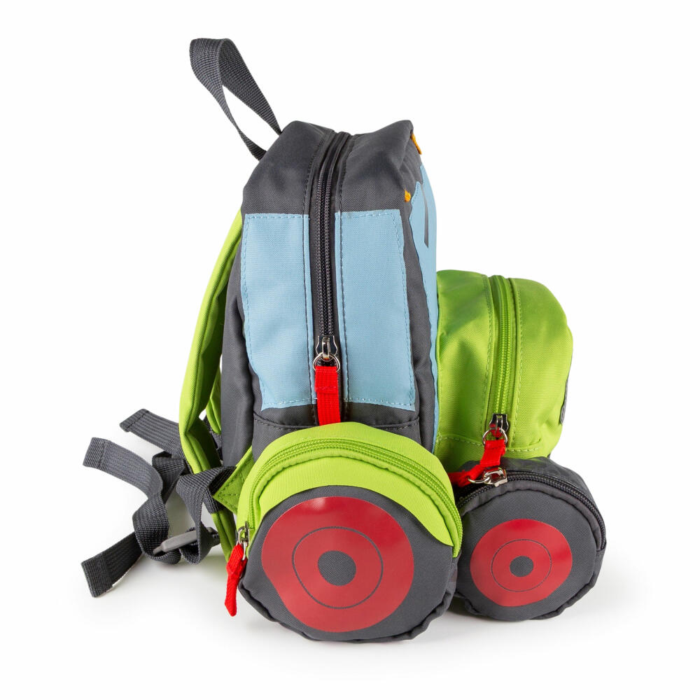 sigikid Rucksack Traktor, Kinderrucksack, Kindergartentasche, Kinder, Polyester, Grün, 25249
