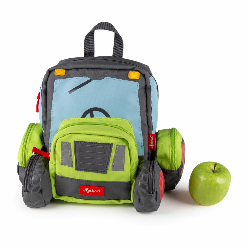 sigikid Rucksack Traktor, Kinderrucksack, Kindergartentasche, Kinder, Polyester, Grün, 25249