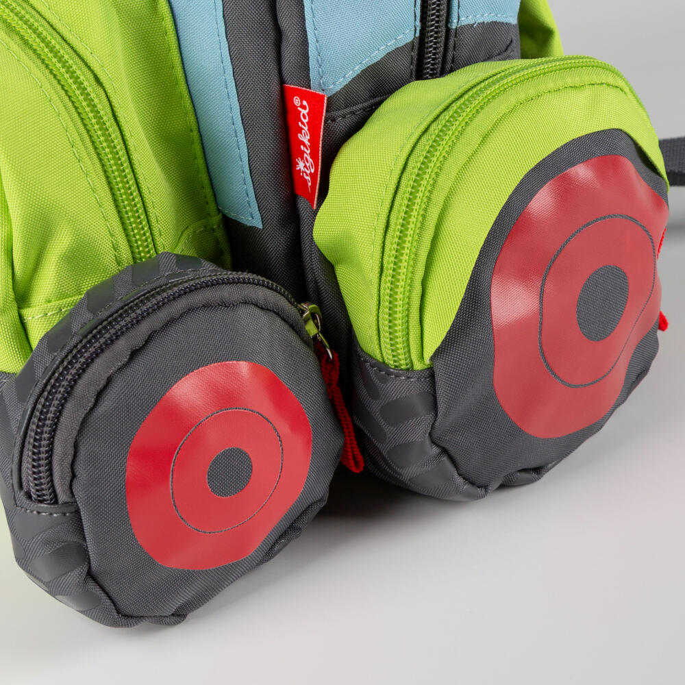 sigikid Rucksack Traktor, Kinderrucksack, Kindergartentasche, Kinder, Polyester, Grün, 25249