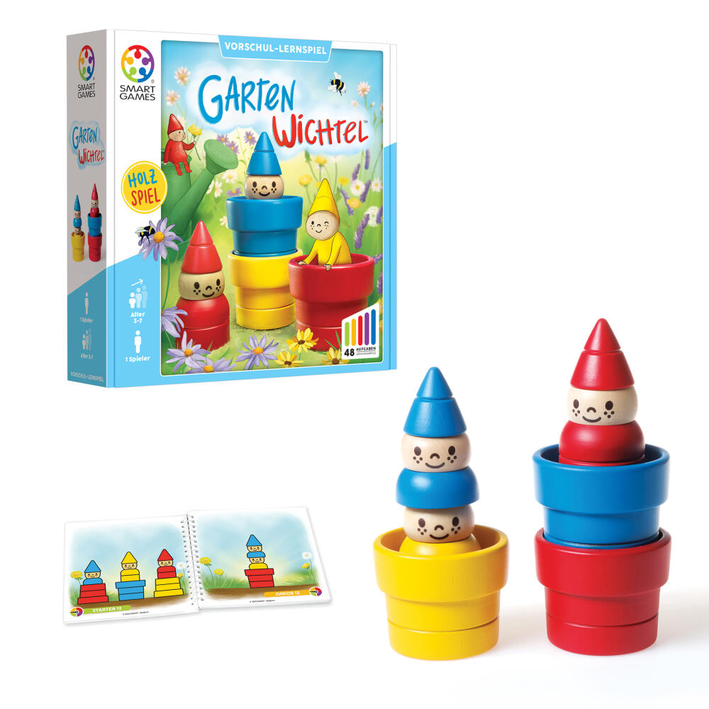 Smart Games Garden Gnome, Children's Game, Logic Game, Educational Toy, Ages 3 and Up, Wood, SG 038 DE