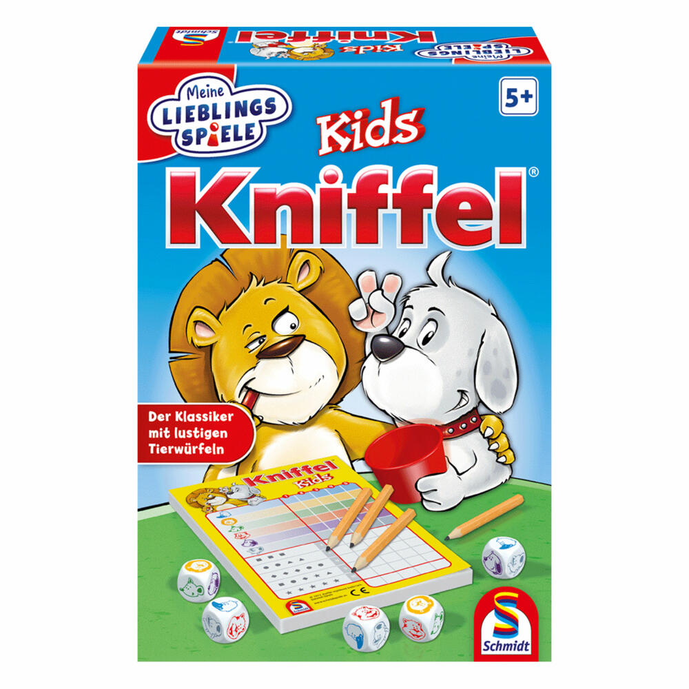 Schmidt Spiele Kniffel Kids Children's Game - My Favorite Games, Board Game, 2 to 6 Players, 40535
