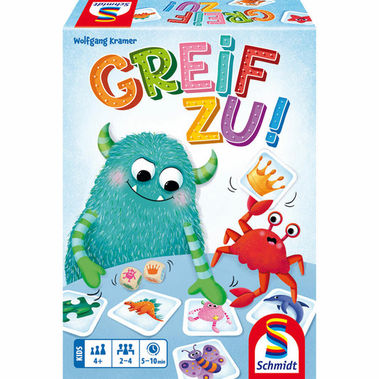 Schmidt Spiele Greif zu!, Reaktionsspiel, Kinderspiel, Würfelspiel, ab 4 Jahren, 40681