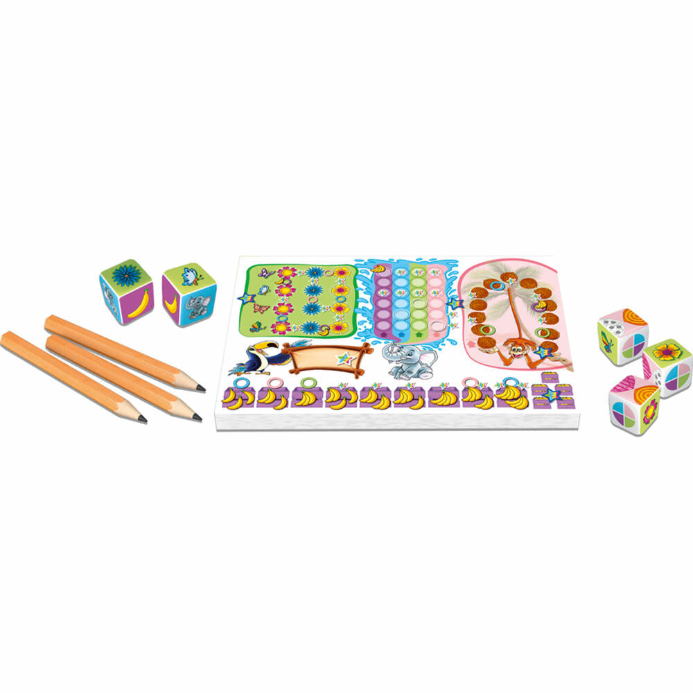 Schmidt Spiele Auch schon clever - Dschungelparty, Würfelspiel, Kinderspiel, ab 6 Jahren, 40682