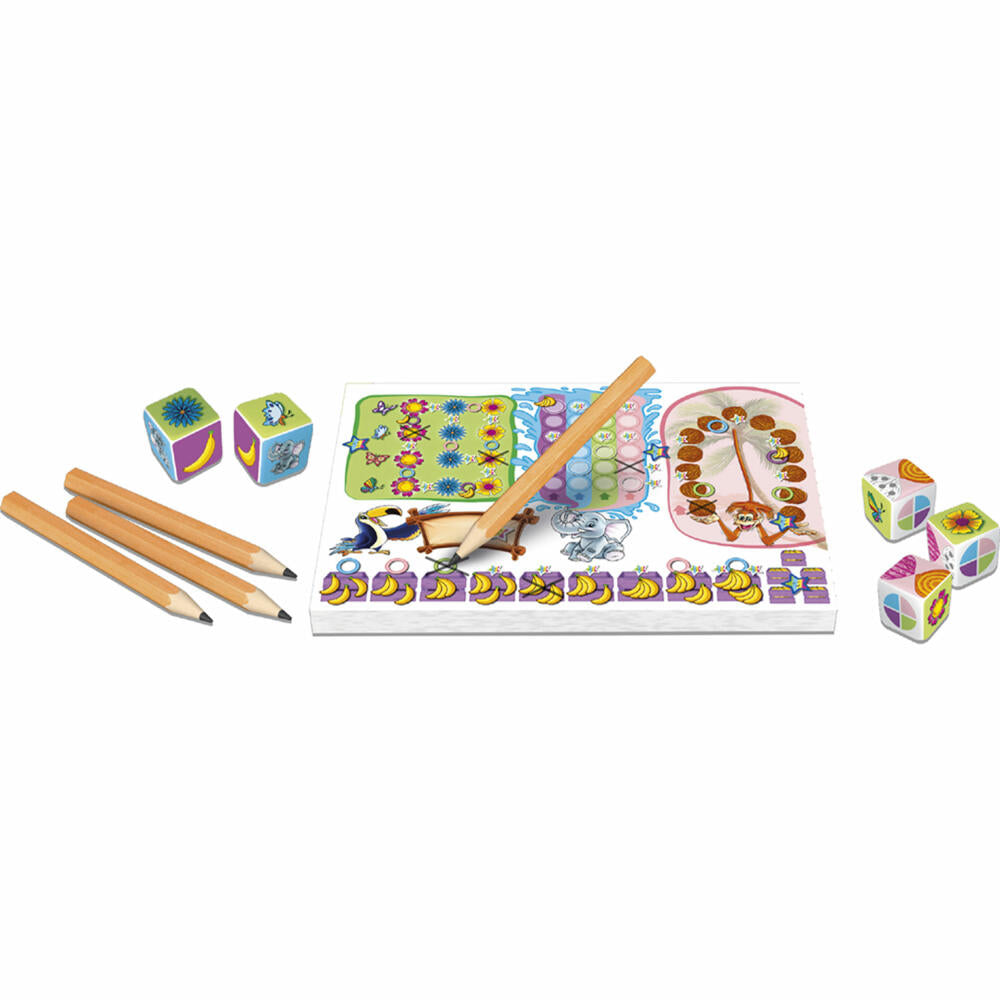 Schmidt Spiele Auch schon clever - Dschungelparty, Würfelspiel, Kinderspiel, ab 6 Jahren, 40682