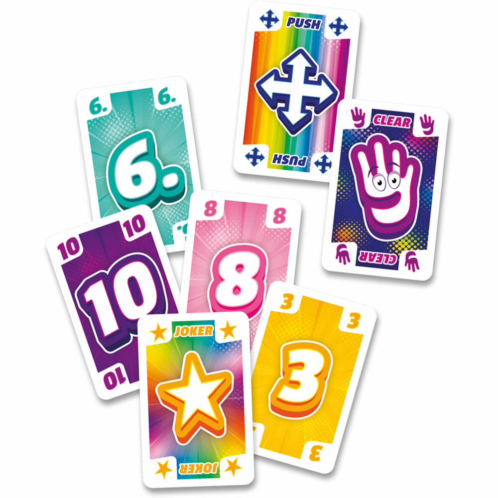 Schmidt Spiele Klein & Fein Clear 4, Kartenspiel, Familienspiel, ab 8 Jahren, 49473