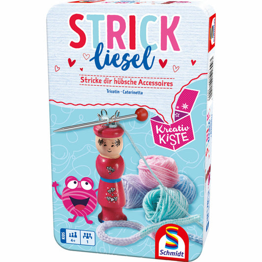 Schmidt Spiele Strickliesel 2025, Kreativset, Stricken lernen, Kinder, ab 5 Jahren, 51609