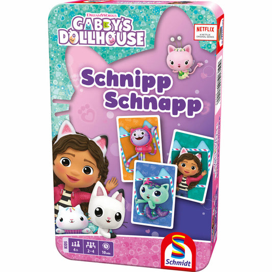 Schmidt Spiele Gabbys Dollhouse Schnipp Schnapp, Kartenspiel, Kinderspiel, ab 4 Jahren, 51610