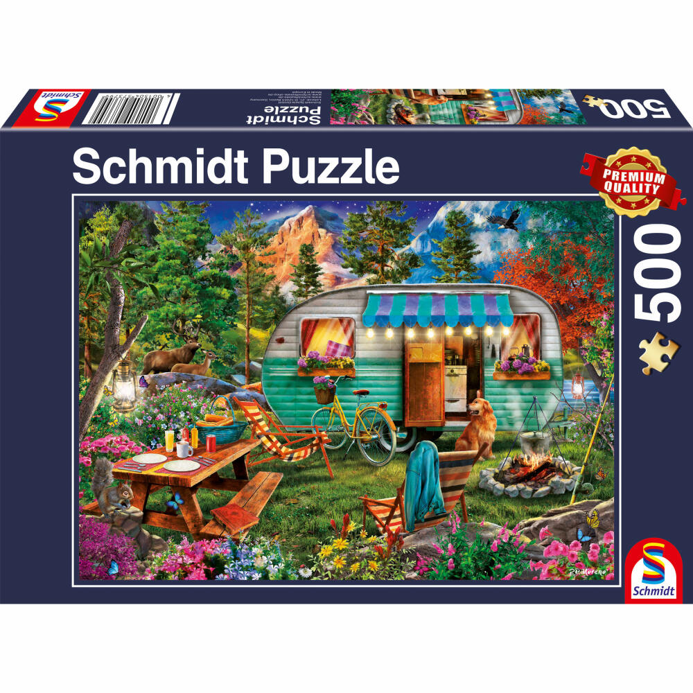 Schmidt Spiele Puzzle Camper Romance, Adult Puzzle, Premium, 500 Pieces, 57379