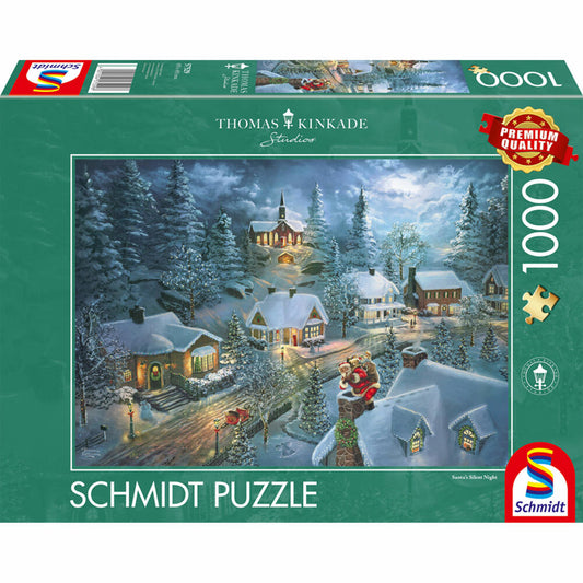 Schmidt Spiele Santas Silent Night, Thomas Kinkade, Puzzle, 1000 Teile, 57529