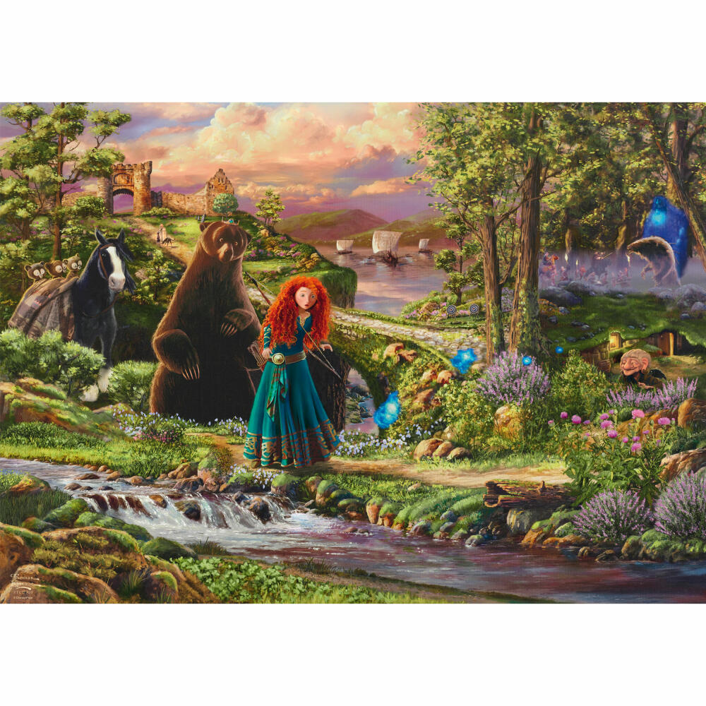 Schmidt Spiele Puzzle Disney Brave, Merida, Thomas Kinkade, Adult Puzzle, 1000 Pieces, 58039