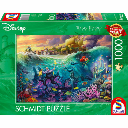 Schmidt Spiele Disney The Little Mermaid Ursula, Thomas Kinkade, Puzzle, 1000 Teile, 58041