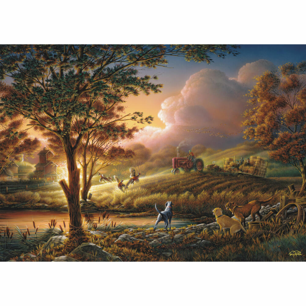 Schmidt Spiele Puzzle Sun Gold over Ripe Fields, Terry Redlin, Adult Puzzle, 1000 Pieces, 58544
