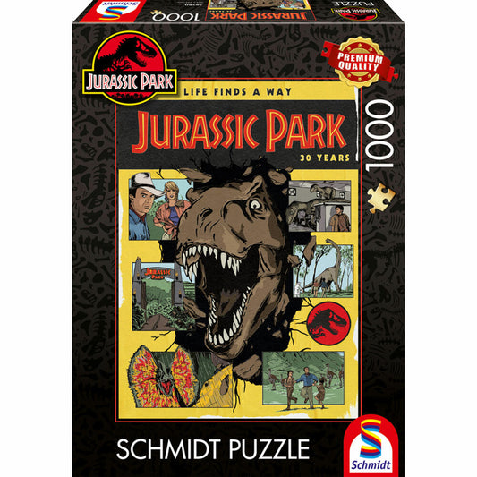 Schmidt Spiele 30 Jahre Jurassic Park Life Finds a Way, Puzzle, Erwachsenenpuzzle, Premium, 1000 Teile, 58580