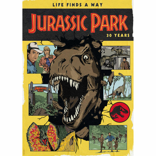 Schmidt Spiele 30 Jahre Jurassic Park Life Finds a Way, Puzzle, Erwachsenenpuzzle, Premium, 1000 Teile, 58580