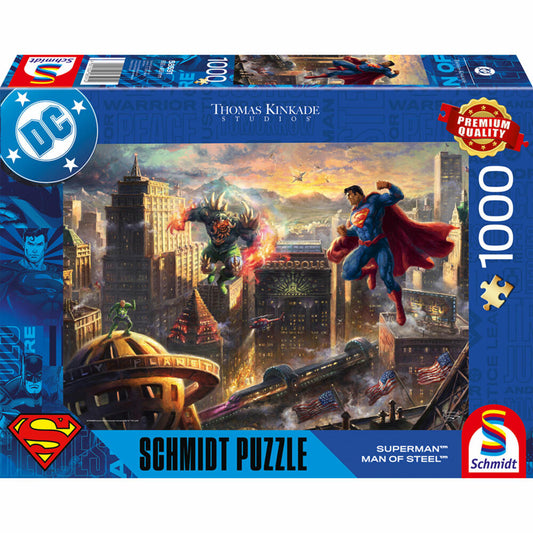 Schmidt Spiele Warner Superman Man of Steel, Thomas Kinkade, Puzzle, 1000 Teile, 58591