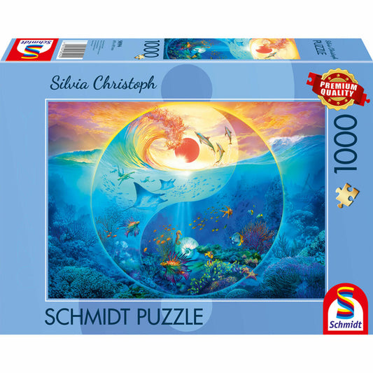 Schmidt Spiele Yin & Yang Im Reich der Meerestiere, Silvia Christoph, Puzzle, 1000 Teile, 58594