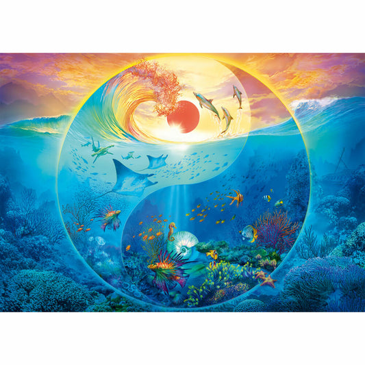Schmidt Spiele Yin & Yang Im Reich der Meerestiere, Silvia Christoph, Puzzle, 1000 Teile, 58594