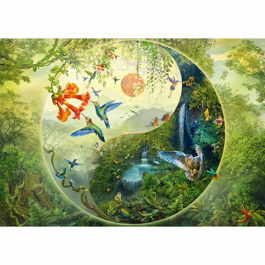 Schmidt Spiele Yin & Yang Im Wald der Kolibris, Silvia Christoph, Puzzle, 1000 Teile, 58595