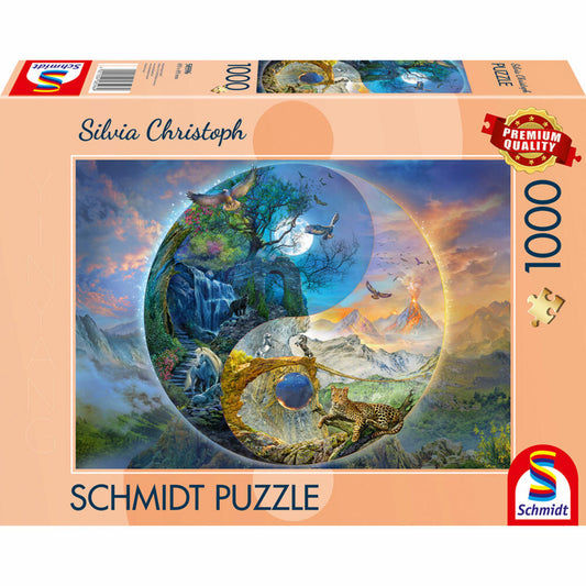 Schmidt Spiele Yin & Yang Bergwelt, Silvia Christoph, Puzzle, 1000 Teile, 58596