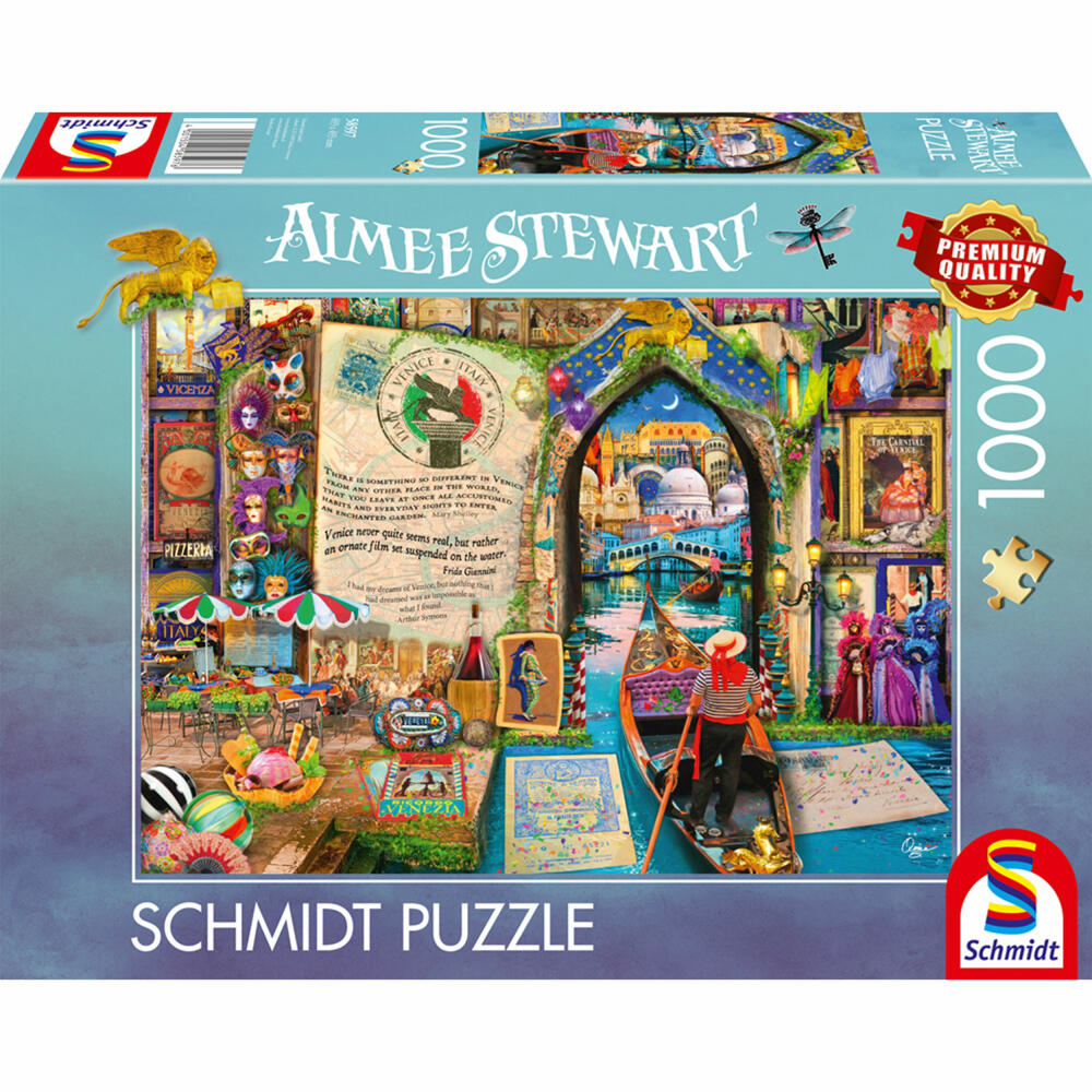 Schmidt Spiele Souvenir Erinnerungen an Venedig, Aimee Steward, Puzzle, 1000 Teile, 58597