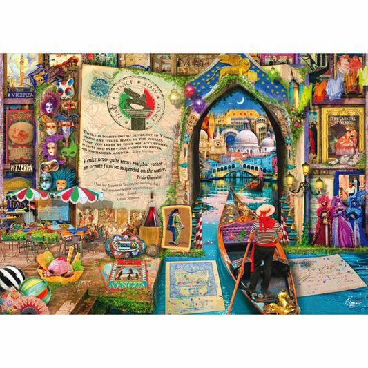 Schmidt Spiele Souvenir Erinnerungen an Venedig, Aimee Steward, Puzzle, 1000 Teile, 58597