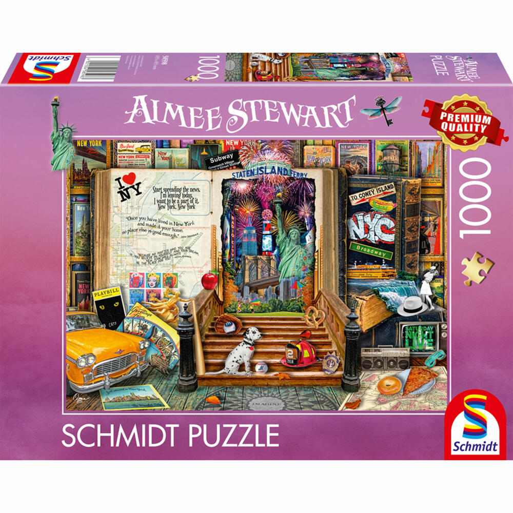 Schmidt Spiele Souvenir Erinnerungen an New York, Aimee Steward, Puzzle, 1000 Teile, 58598