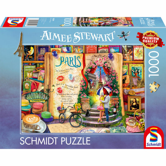 Schmidt Spiele Souvenir Erinnerungen an Paris, Aimee Steward, Puzzle, 1000 Teile, 58599