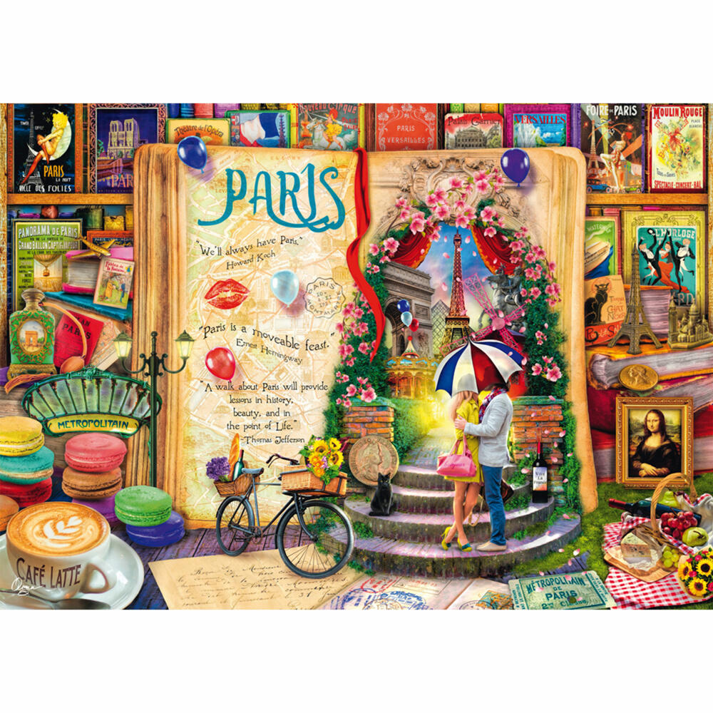 Schmidt Spiele Souvenir Erinnerungen an Paris, Aimee Steward, Puzzle, 1000 Teile, 58599
