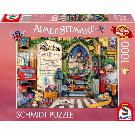 Schmidt Spiele Souvenir Erinnerungen an London, Aimee Steward, Puzzle, 1000 Teile, 58606