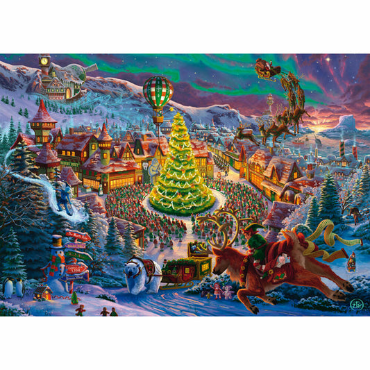 Schmidt Spiele Santas Nordpol, Zac Kinkade, Puzzle, Erwachsenenpuzzle, 1000 Teile, 58609