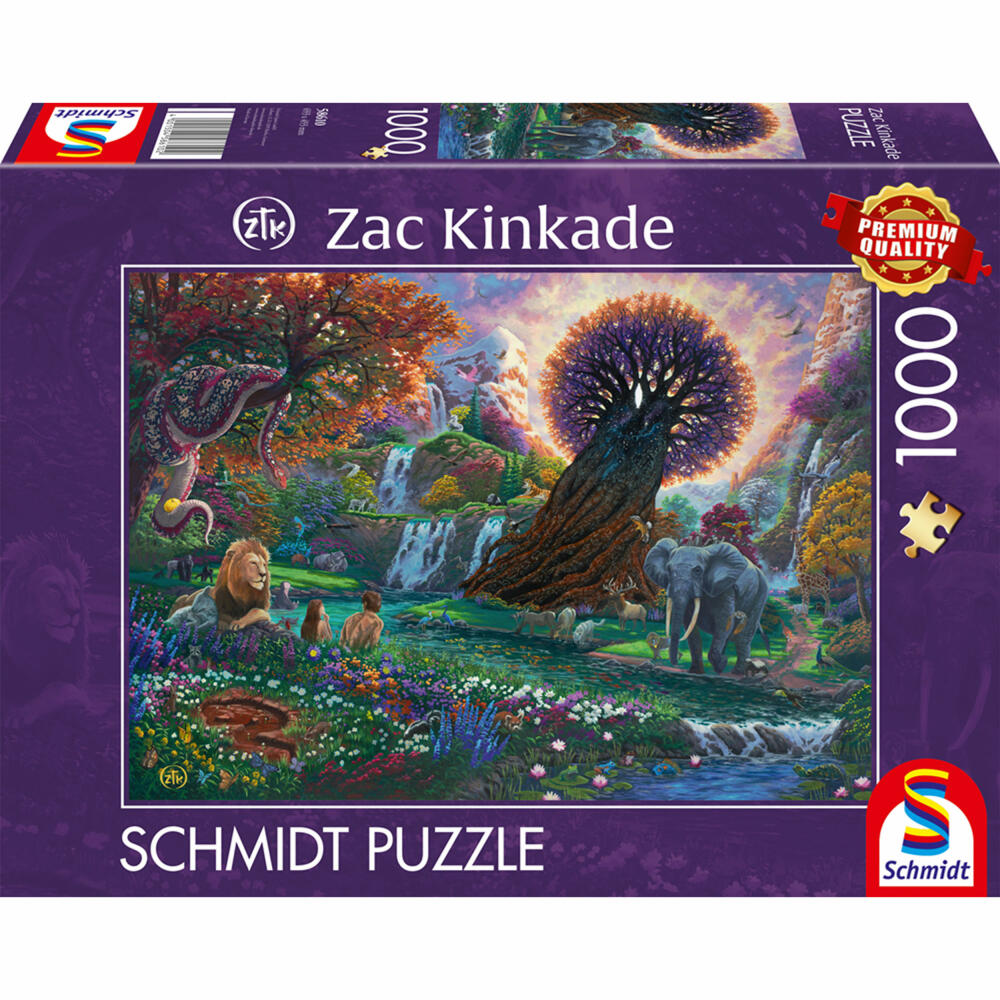 Schmidt Spiele Der Garten Eden, Zac Kinkade, Puzzle, Erwachsenenpuzzle, 1000 Teile, 58610