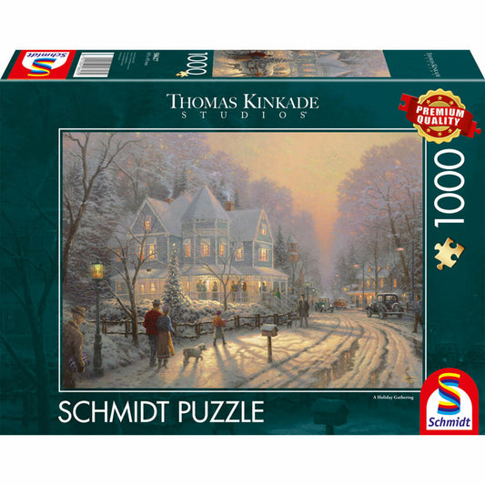 Schmidt Spiele Feierliche Weihnachtstage, Thomas Kinkade, Puzzle, 1000 Teile, 58627