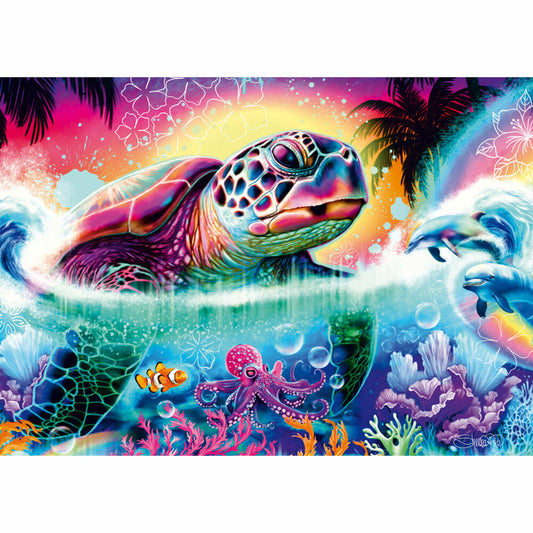 Schmidt Spiele Neon Schildkröte, Sheena Pike, Puzzle, 1000 Teile, 58634