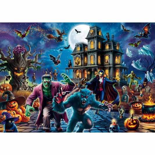 Schmidt Spiele Halloween-Nacht, Puzzle, Erwachsenenpuzzle, Standard, 1000 Teile, 58871