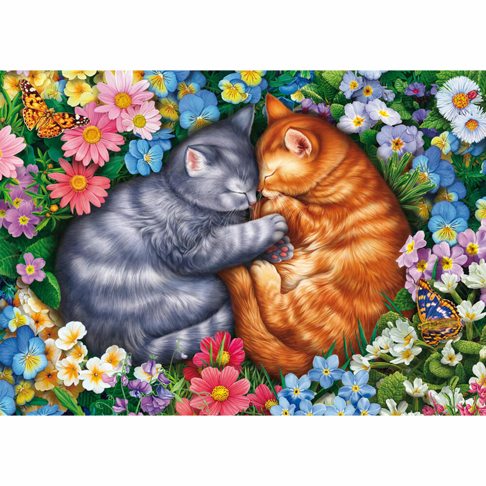 Schmidt Spiele Schlafende Samtpfoten, Puzzle, Erwachsenenpuzzle, Standard, 1000 Teile, 58875