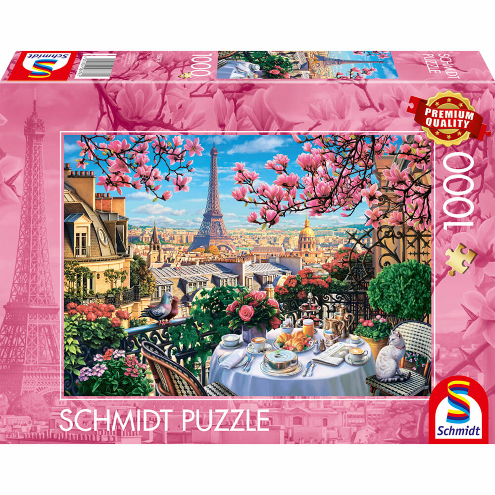 Schmidt Spiele Frühstück in Paris, Puzzle, Erwachsenenpuzzle, Standard, 1000 Teile, 58876