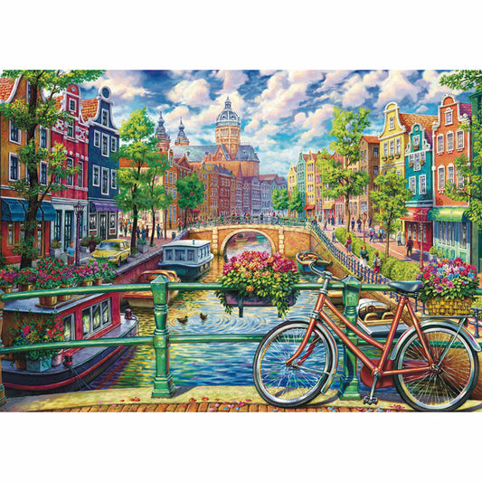 Schmidt Spiele Amsterdamer Grachtenzauber, Puzzle, Erwachsenenpuzzle, Standard, 1000 Teile, 58877