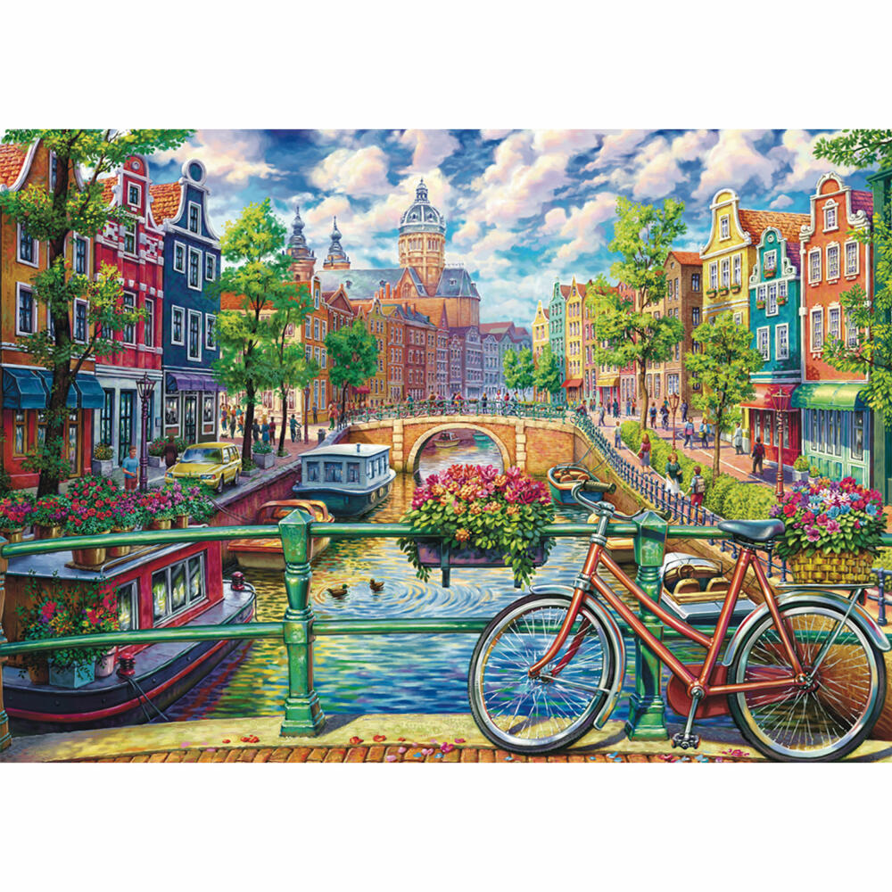 Schmidt Spiele Amsterdamer Grachtenzauber, Puzzle, Erwachsenenpuzzle, Standard, 1000 Teile, 58877