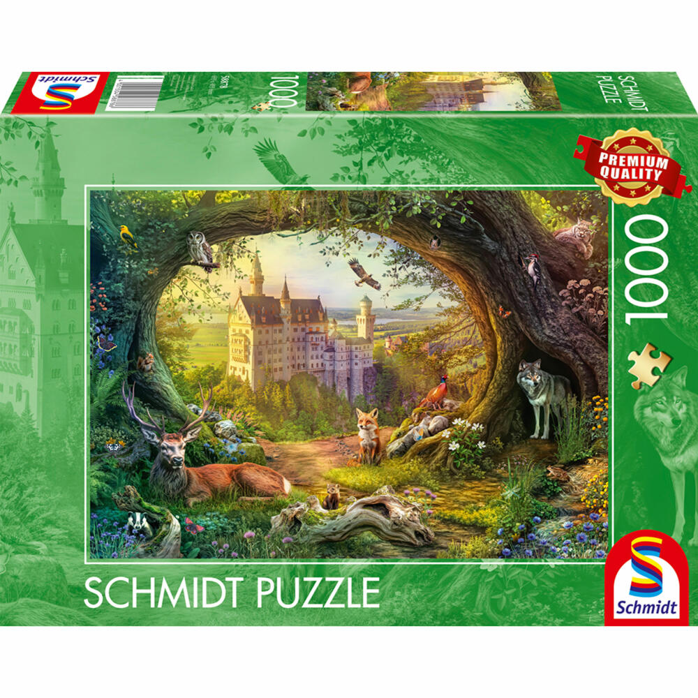 Schmidt Spiele Märchenschloss im Waldzauber, Puzzle, Erwachsenenpuzzle, Standard, 1000 Teile, 58878