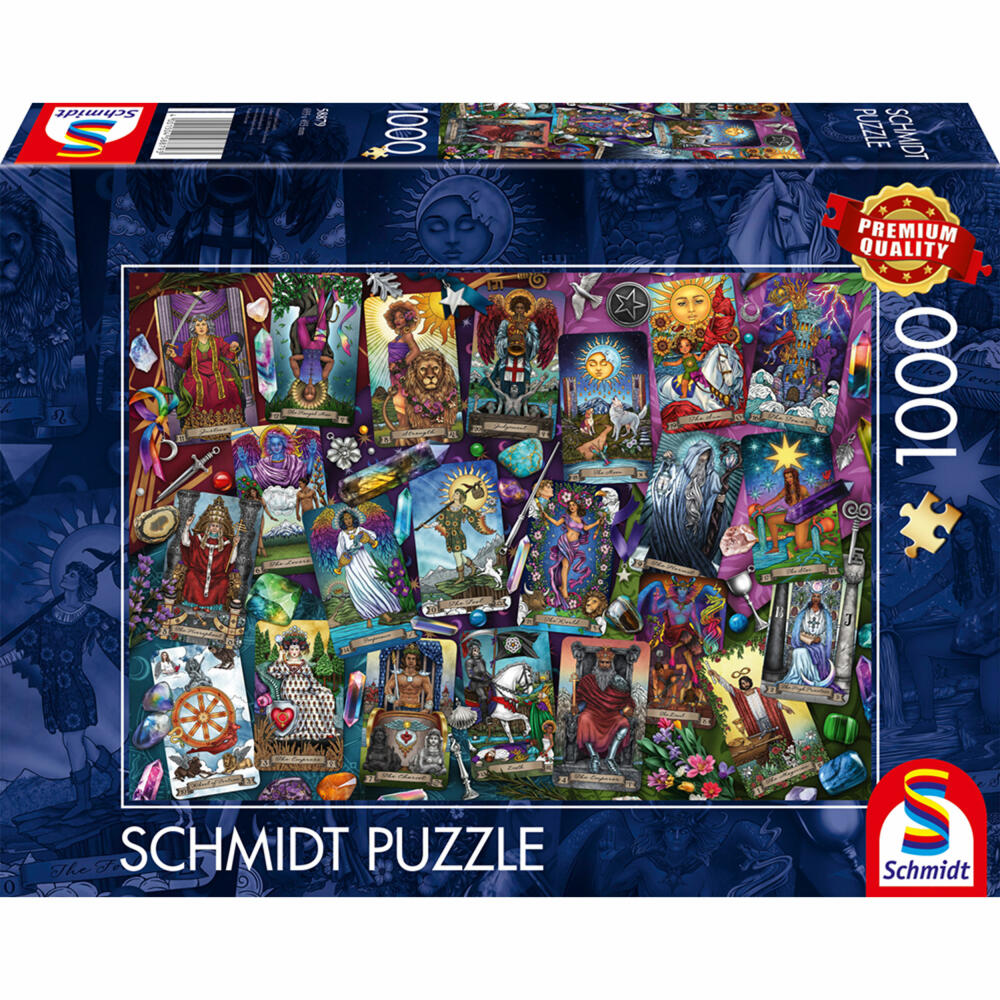 Schmidt Spiele Geheimnisvolle Tarotkarten, Puzzle, Erwachsenenpuzzle, Standard, 1000 Teile, 58879